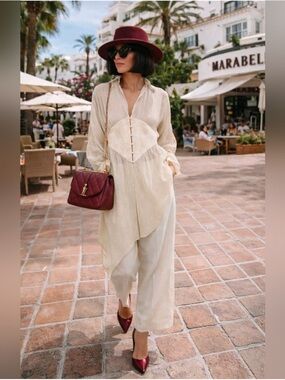 ZARA ZW COLLECTION GEORGETTE LACE BLOUSE